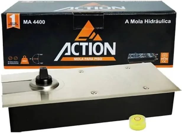 Mola de piso hidráulica Action MA 4400 usada na troca de mola em porta Blindex na Zona Sul do Rio